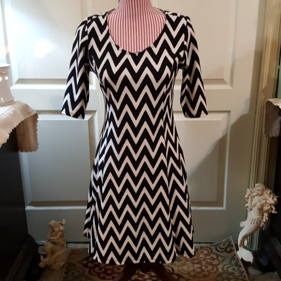 dare... Dresses & Skirts - Dare...Dress. Black & White  Chevron Pattern. Sz S